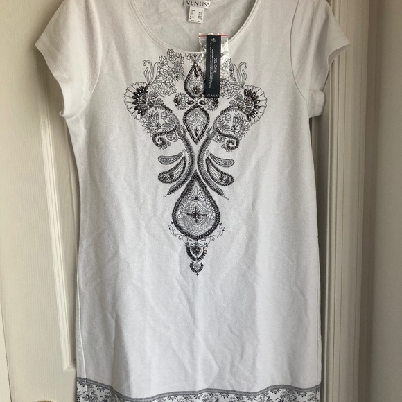 Venus Dress White Embellishments Cover-Up Small NWT - Picture 1 of 5